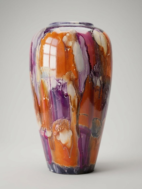 Große italienische S.E.C. Vase aus abstrakt emaillierter Keramik – 30 cm – Vasen, Ceramic (photo 3 of 8)