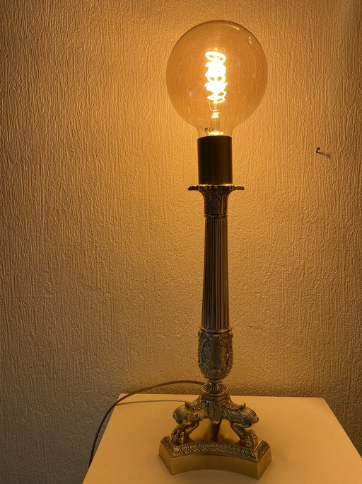 Lampe de table en bronze style Empire