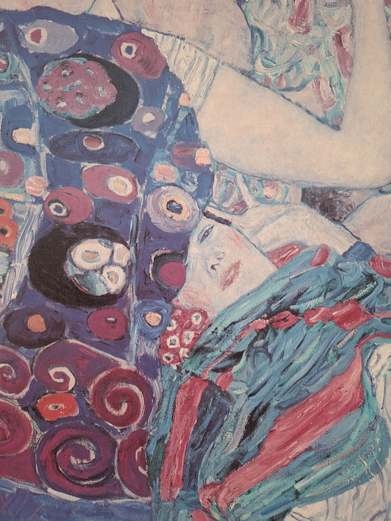 Image 1 of ✨ Gustav Klimt - La Virgen (90x90 cm) sobre dibond con marco moderno dorado ✨