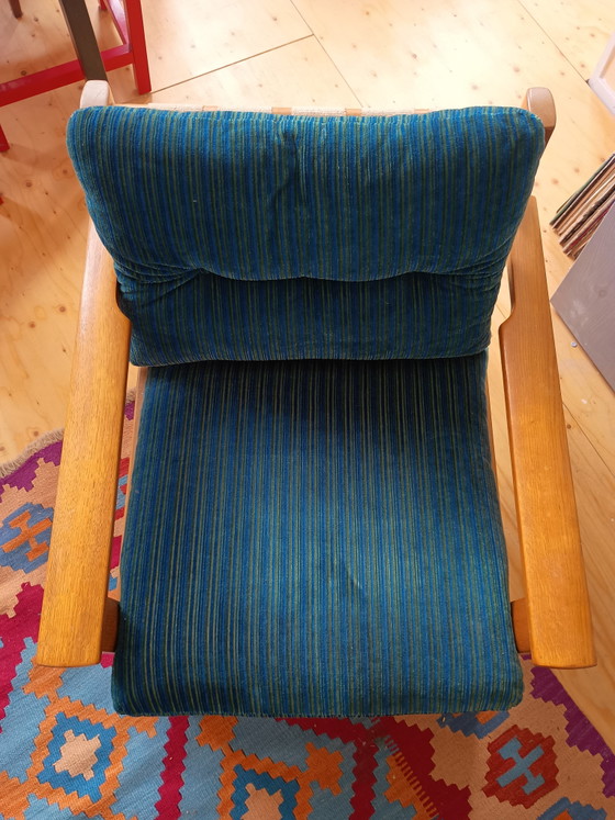 Fauteuil bas Bergmann style Mid-Century – Textile, Wood (photo 8 of 8)