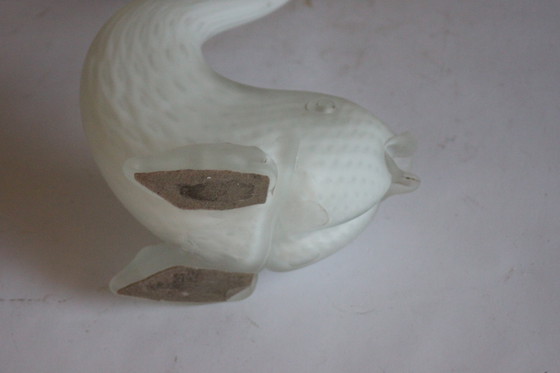 Image 1 of Visvormige Murano glazen tafellamp, Italië 1950