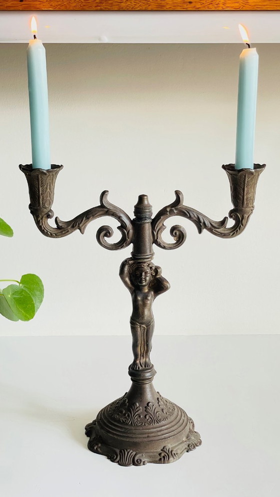 Image 1 of PORTACANDELE IN STILE ART NOUVEAU