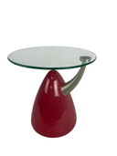 Beistelltische - Mid century red lava accent
