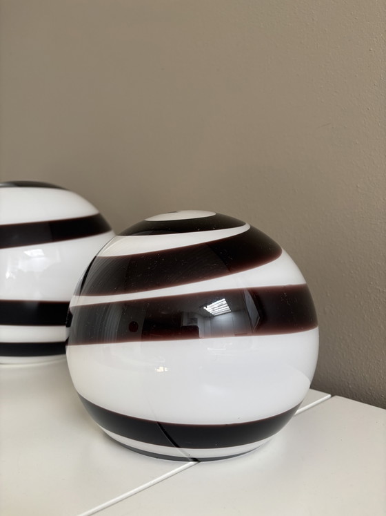 Set of 3 vintage ILU design table lamps – Glass (photo 4 of 5)