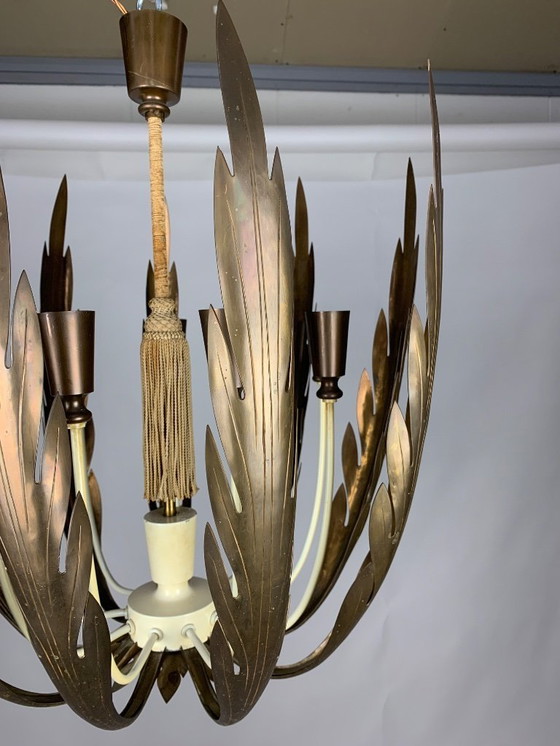 Image 1 of Vereinigte Werkstätten Munich chandelier 1950s