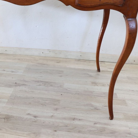 Image 1 of Antique Desk in Walnut and Cherry Wood, Italy 18th Century