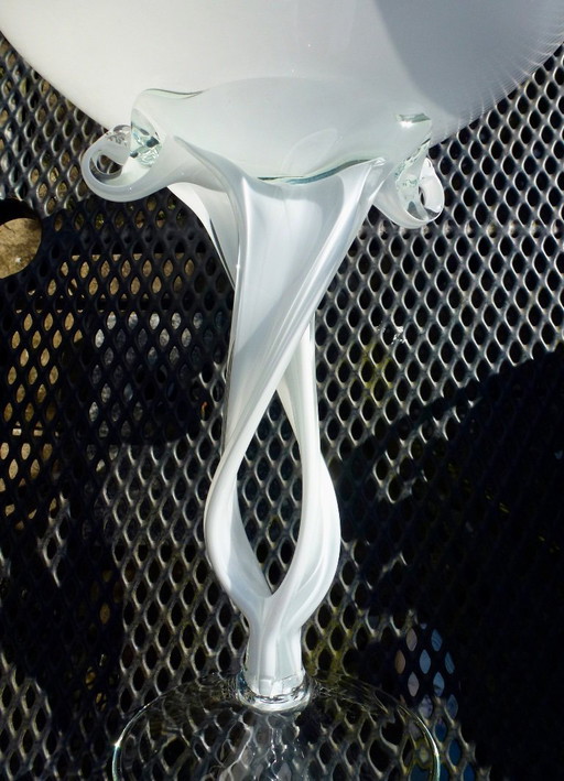 Grand bol sur pied tourné, vintage, par Jozefina Krosno