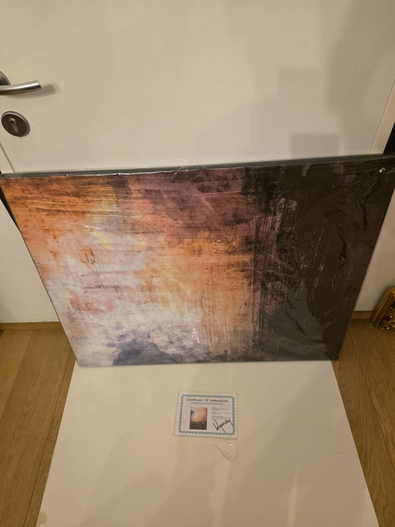Origineel Schilderij "Composition" - Wysocki John (100x80 cm) + Certificaat, Kunst, Canvas, Hout, Zwart (foto 6 van 6)