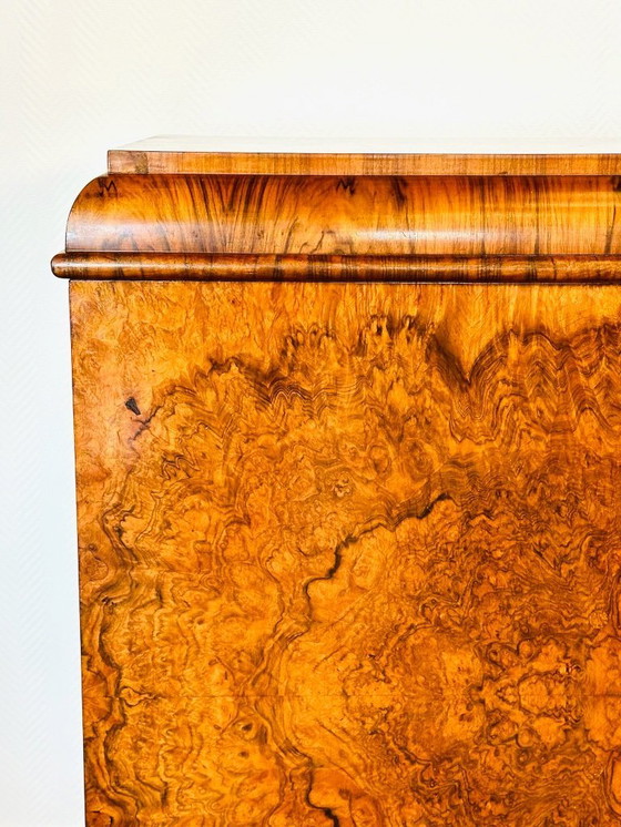Image 1 of Sideboard im Art-Deco-Stil aus Nussbaummaserholz, Frankreich, 1930