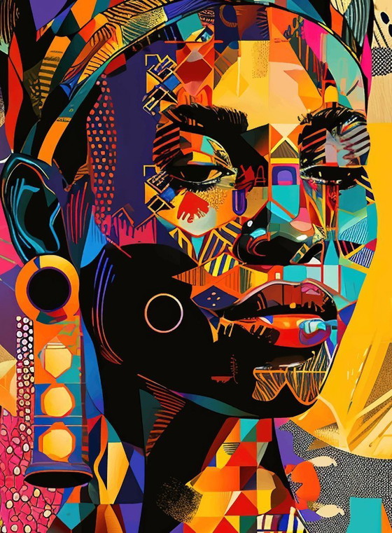 Ana Maria - Donna afro - Litografia d'artista – Litografie e stampe, Canvas (photo 11 of 16)