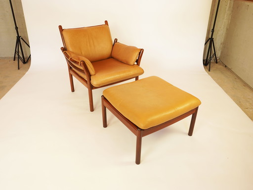 Lounge Chair par Illum Wikkelsoe pour CFC Silkeborg Vintage Design Danois 1960 Mid Century