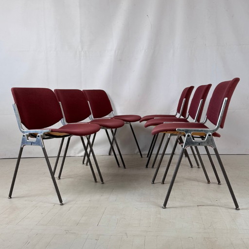 Set of 6 Castelli Chairs by Giancarlo Piretti, Italy, 1980s