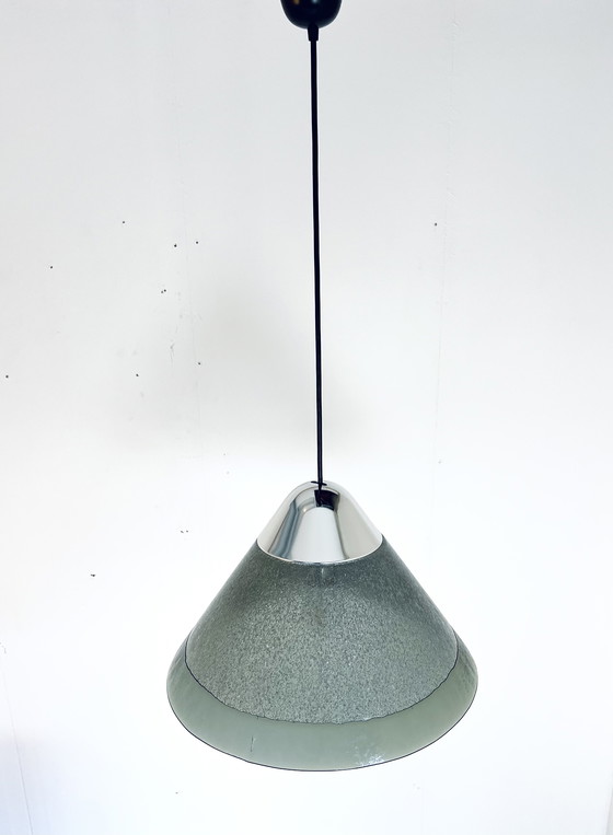 Image 1 of Conical Bubble Glass Pendant Lamp Peill & Putzler