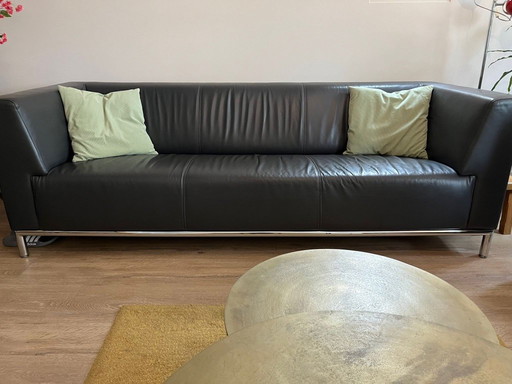 2x sofá de cuero antracita, marca Montel