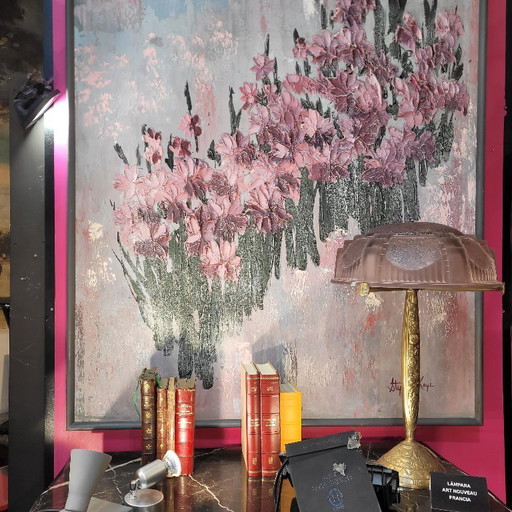 „Stillleben mit Schwertlilien“, Stephen Kaye, Zeitgenössisch, spätes 20. Jahrhundert – Vereinigte Staaten