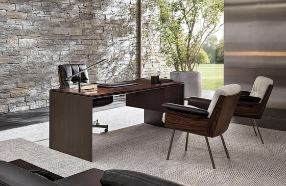 Image 1 of Minotti Linha Desk Studio Palisander Bronze Showmodel 2024