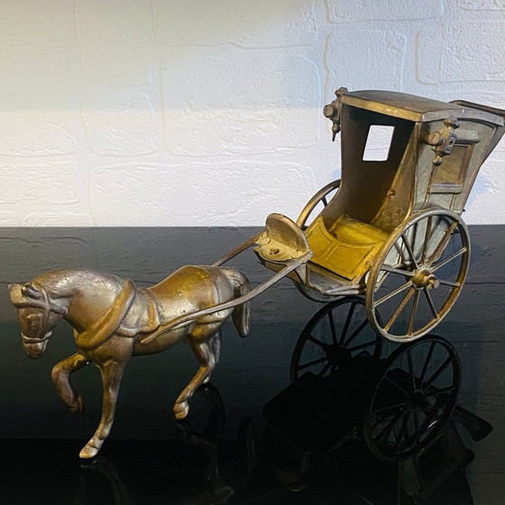 Bronze Statuette "Horse and Carriage" – Decorative Objects (photo 3 of 5)