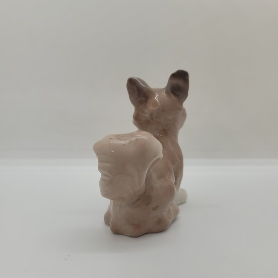 Image 1 of Beeldje ‘Papillon Dog’, geëmailleerd porselein, Lladró, 20e eeuw – Spanje