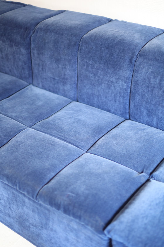 Image 1 of Modular sofa, 4 elements, blue velvet