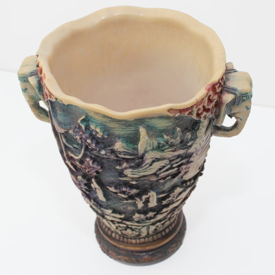 Image 1 of Elegante vaso vintage in stile Chinoiserie