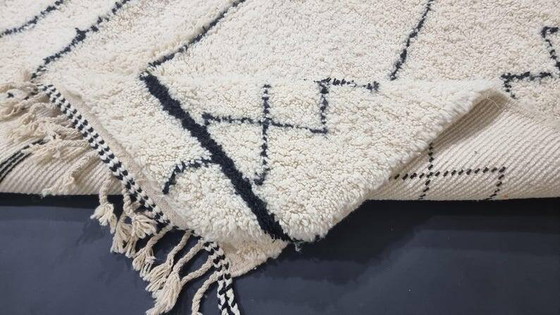 Alfombra bereber blanca decorada 200cmx300cm – Wool, Bohemian (photo 3 of 8)