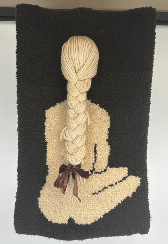 Image 1 of Tappeto vintage in arazzo 3D marrone degli anni Sessanta nello stile di Don Freedman