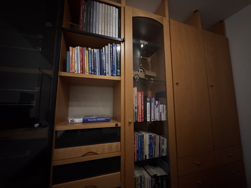 Hulsta beech cabinet with compartment division 255 wide