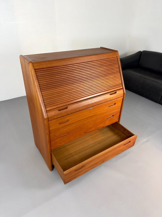 Scrittoio Segretario in Teak Design Danese Dyrlund con Tavolo Pieghevole – Scrivanie, Wood (photo 11 of 12)