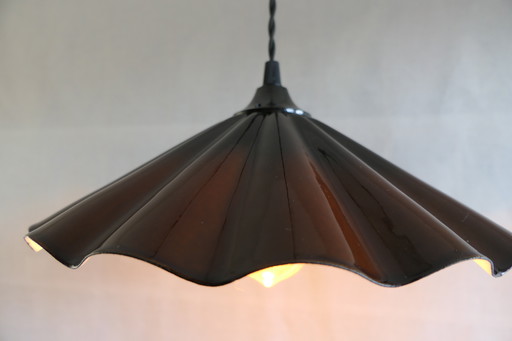 Zeldzame Bruin Emaillen Scheepslamp/Hanglamp