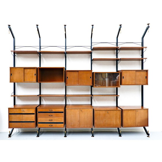 Image 1 of Vintage teak wall unit by Ico Parisi 1960