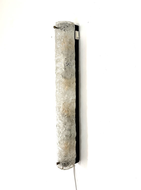 Lampada da parete vintage in vetro effetto ghiaccio, Hillebrand '70 – Applique, Glass, Metal (photo 7 of 15)