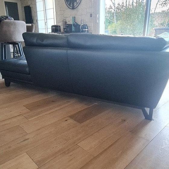 Image 1 of Divano in pelle nera Roche Bobois Littoral