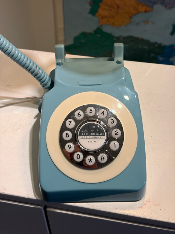 Lampada Telefono Vintage Azzurro – Lampade da tavolo, Metallo, Plastica (photo 6 of 9)