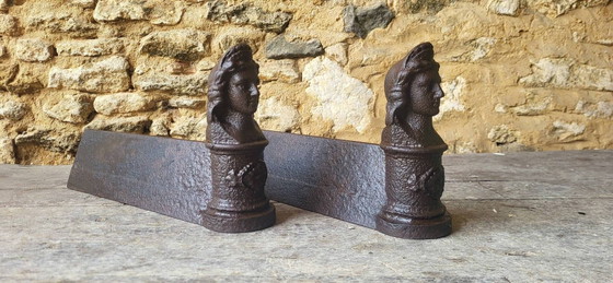 Paar gietijzeren haardbokken uit de 19e eeuw – Decoratieve objecten, Cast Iron (photo 4 of 6)