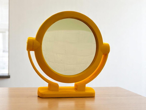 Image 1 of Specchio da salotto ingranditore girevole bifacciale in stile moderno di metà secolo