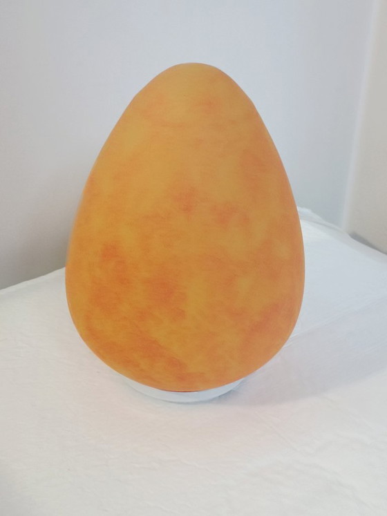 Image 1 of 1970s Opaline Glass Egg Table Lamp
