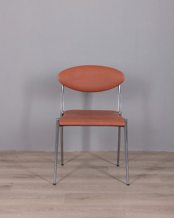 Image 1 of Set di 5 sedie vintage "Coro" degli anni '80, disegnate da Luigi Origlia per Origlia Italy.