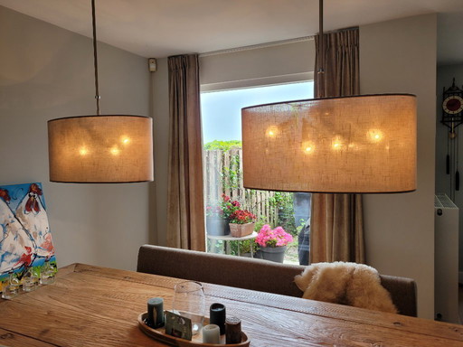 Pendant Lamp With 2 Oval Shades