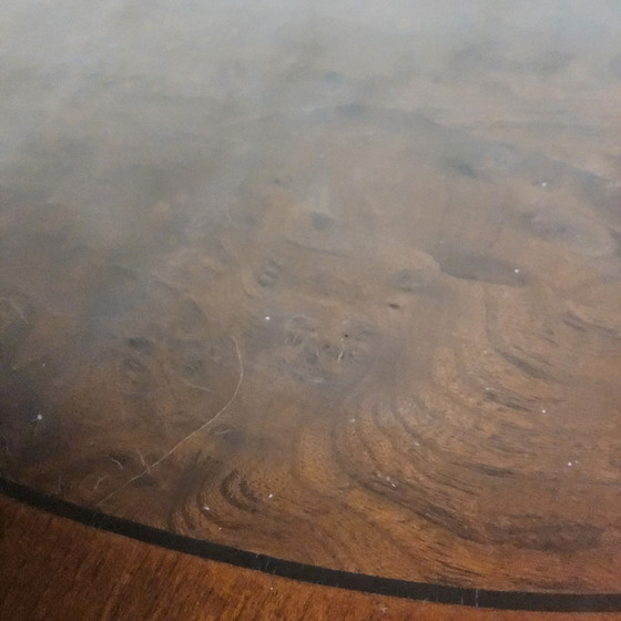 Image 1 of Vintage mahonie houten fineer Edwardian stijl bijzettafel / koffietafel / sidetable