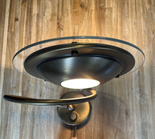 Vintage Steinhauer space age ufo wandlamp - brons