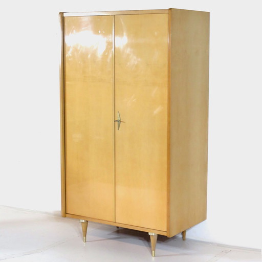 Vintage mid-century modern 2-door closet, 1950s