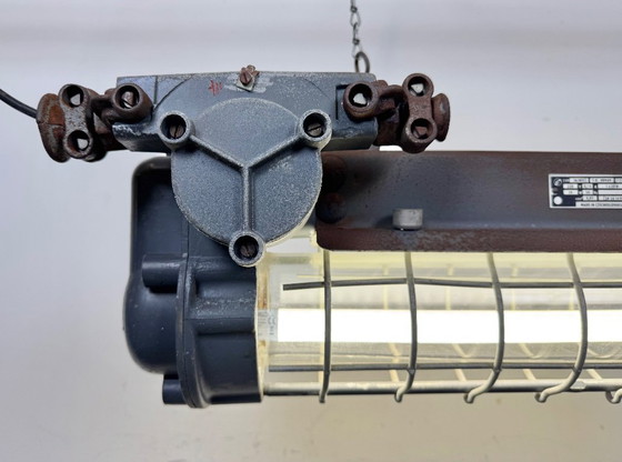 Image 1 of Lampada a sospensione industriale grigia di Elektrosvit, anni '70