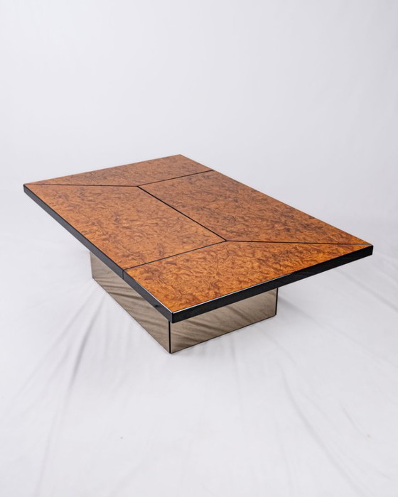 Image 1 of Elm burl salontafel/bar, Paul Michel voor Roche Bobois, Frankrijk, jaren 80
