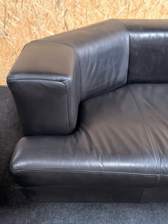 Image 1 of Rolf Benz bank en 2 fauteuils zwart leer