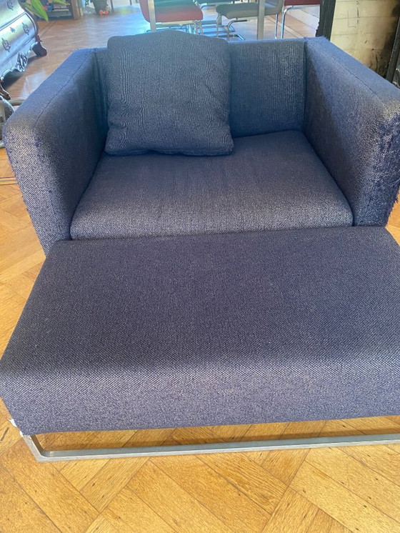 Image 1 of Set B&B Italia Sofa Loveseat Hocker model TIGHT antonio Citterio