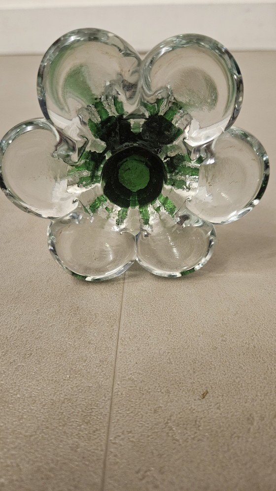 Image 1 of Vase soliflore vert de style Murano