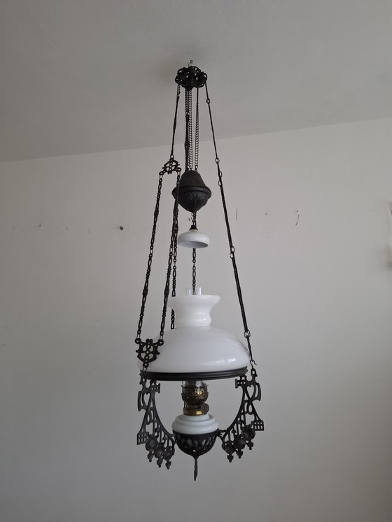 Image 1 of Lampada a olio antica sospesa