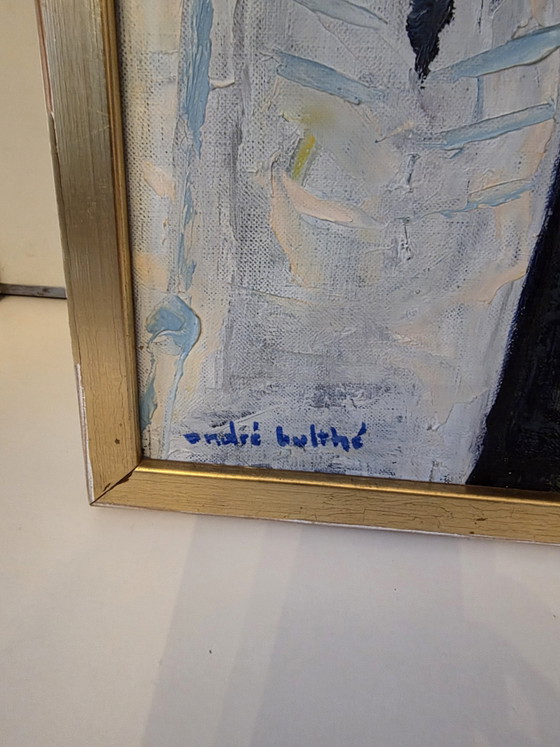 André Bulthé (1923–1996) – Portrait expressif de quatre figures – Huile sur toile – Peintures et dessins (photo 2 of 12)
