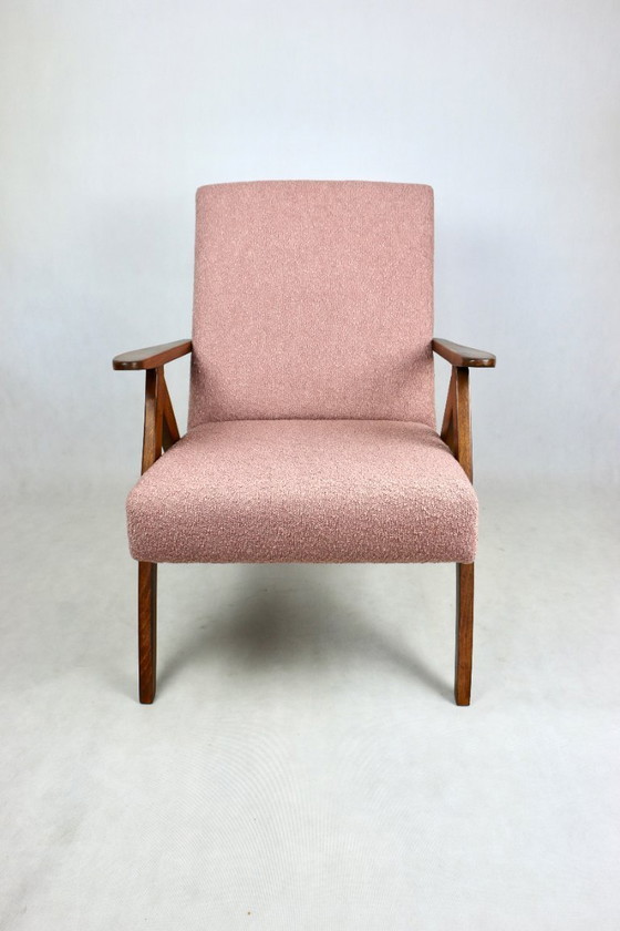 Image 1 of Vintage B-310 VAR fauteuil in roze bouclé, jaren 1970