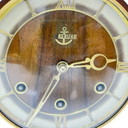 AnkerUhr vintage mantel clock from the 1950s, functional, retro wood buffet